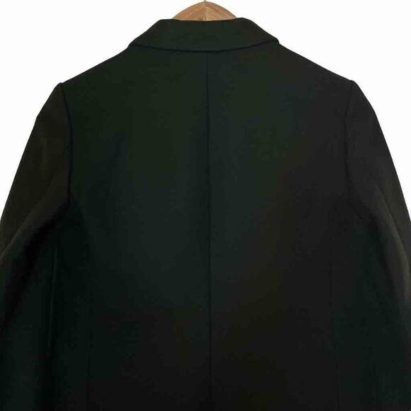 Zara Menswear Style Women’s Coat Italian Wool Blend Dark Olive Green Size Small - Picture 7 of 9